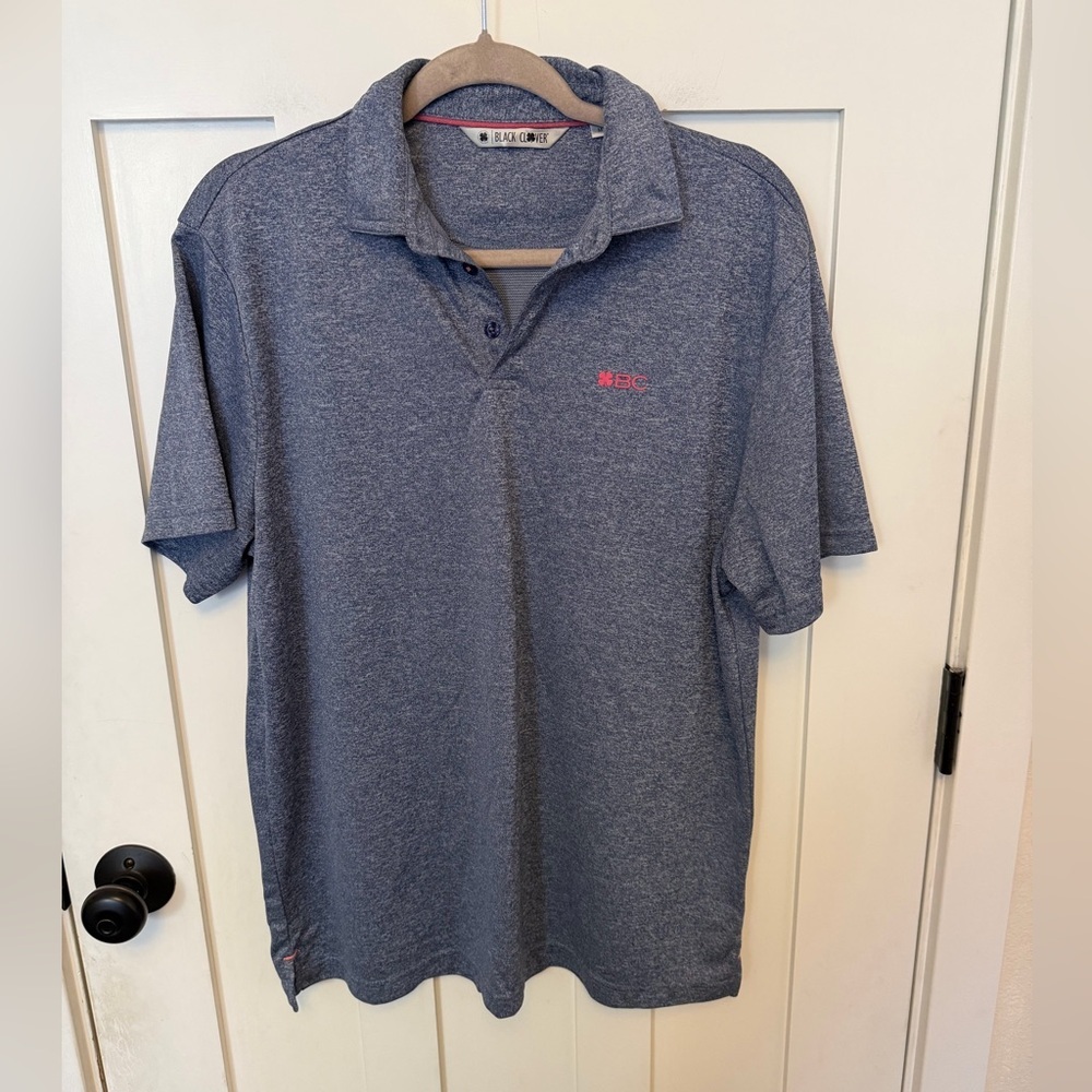 Black Clover Men's performance stretch polo shirt, golf business casual size M